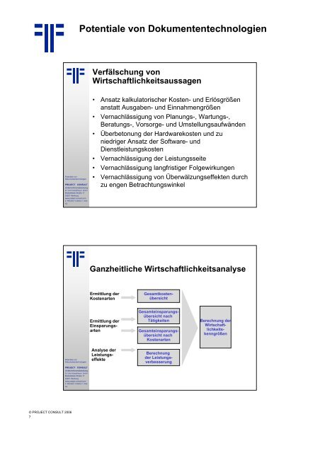 Handout - PROJECT CONSULT Unternehmensberatung Dr. Ulrich ...