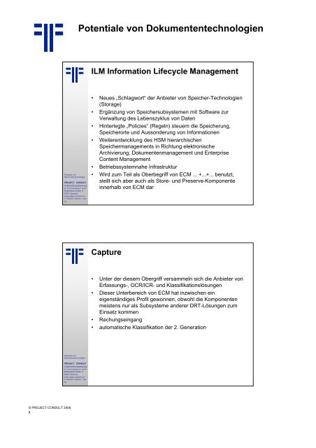 Handout - PROJECT CONSULT Unternehmensberatung Dr. Ulrich ...