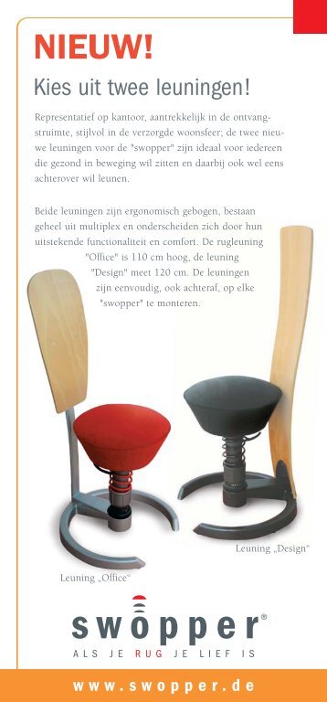 De Swopper met Tempur en een rugleuning - Witteveen ...