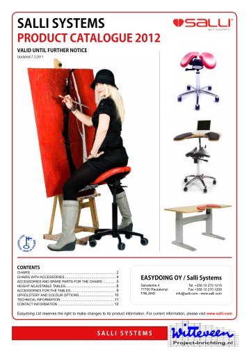 salli systems product catalogue 2012 - Witteveen Projectinrichting
