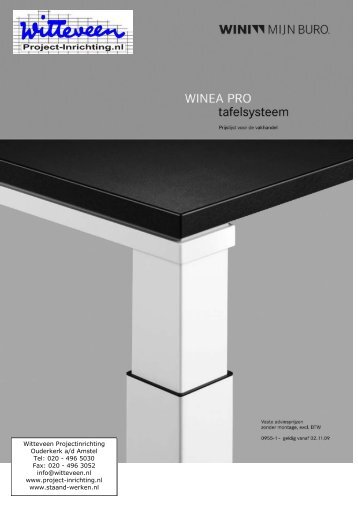 Wini Pro productbeschrijving - Witteveen Projectinrichting