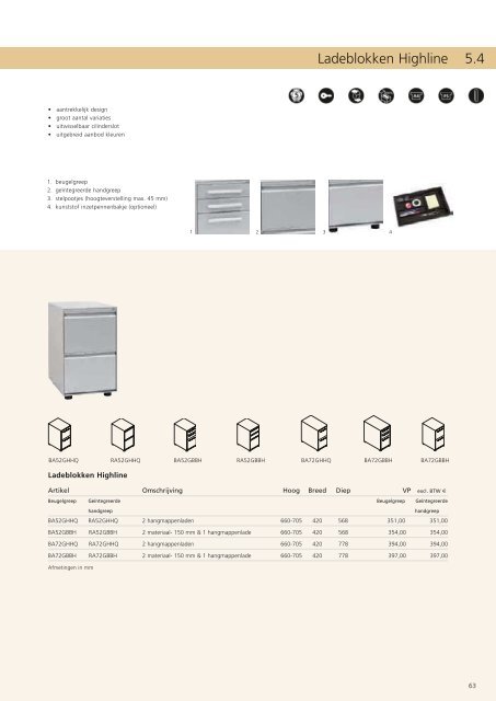 Bisley brochure + prijzen - Witteveen Projectinrichting