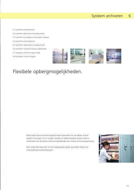 Bisley brochure + prijzen - Witteveen Projectinrichting