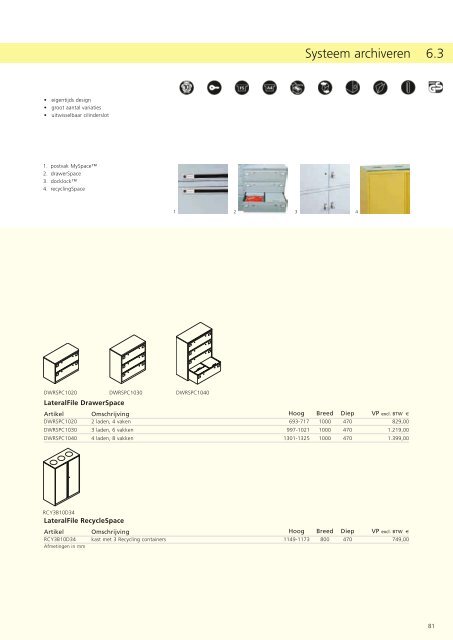 Bisley brochure + prijzen - Witteveen Projectinrichting