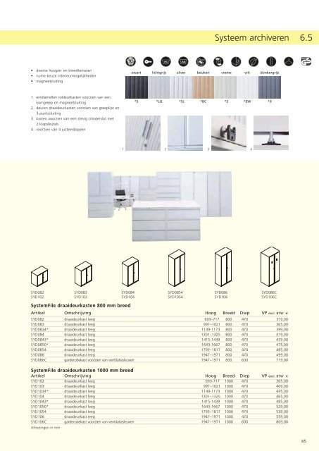 Bisley brochure + prijzen - Witteveen Projectinrichting