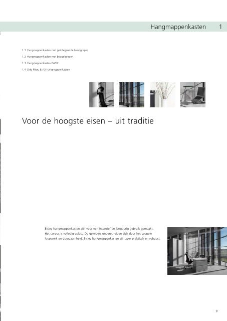 Bisley brochure + prijzen - Witteveen Projectinrichting