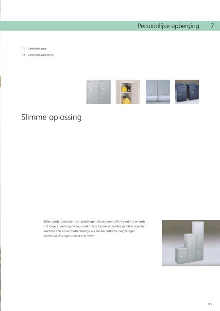 Bisley brochure + prijzen - Witteveen Projectinrichting