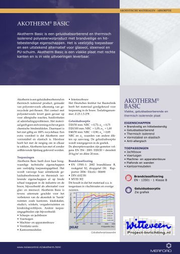 AKOTHERMÂ® BASIC - Witteveen Projectinrichting