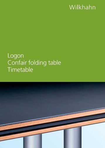 Logon Confair folding table Timetable - Witteveen Projectinrichting