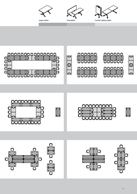 Logon Confair folding table Timetable - Witteveen Projectinrichting