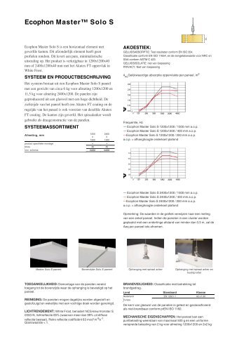 Ecophon Masterâ¢ Solo S - Witteveen Projectinrichting