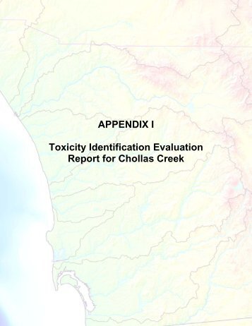 APPENDIX I Toxicity Identification Evaluation Report for Chollas Creek