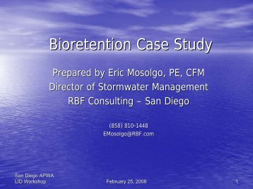 Bioretention Case Study - Project Clean Water
