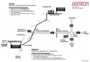 Download Directions as PDF (303kb) - Aixtron