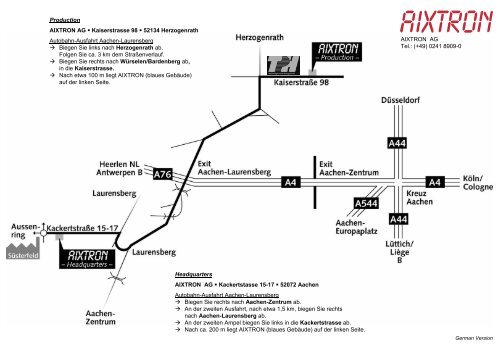 Download Directions as PDF (303kb) - Aixtron