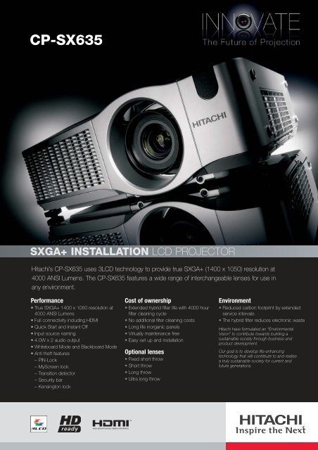 Hitachi's CP-SX635 - Projector Reviews