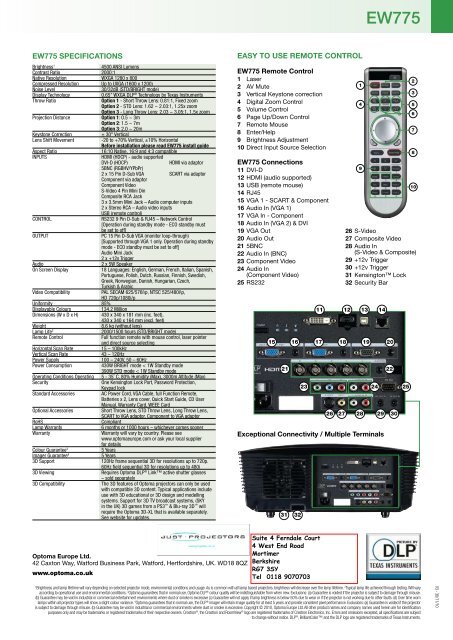 EW775 - Projector