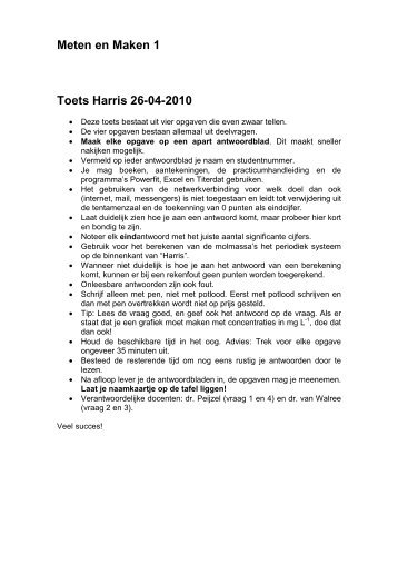 Noteer elk antwoord met het juiste aantal significante cijfers