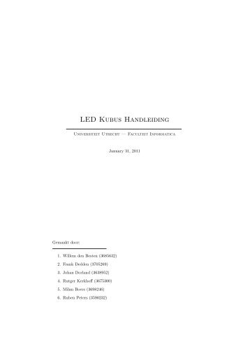 LED Kubus Handleiding - Universiteit Utrecht