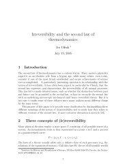 Irreversibility and the second law of thermodynamics