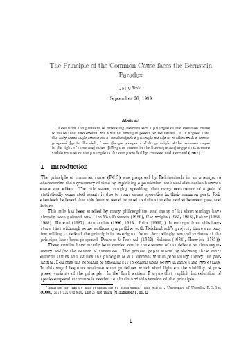 e 2ernstein Â¥arado5 Jos Uffink * September 20, 1999 Abstract I ...