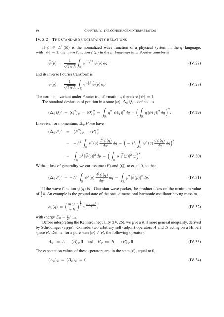 FOUNDATIONS OF QUANTUM MECHANICS