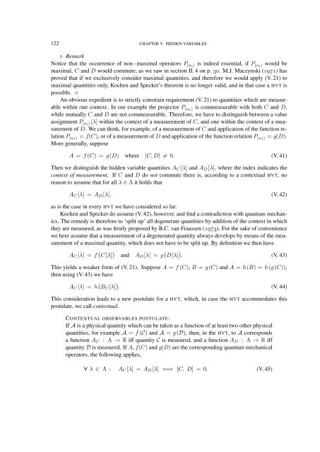 FOUNDATIONS OF QUANTUM MECHANICS