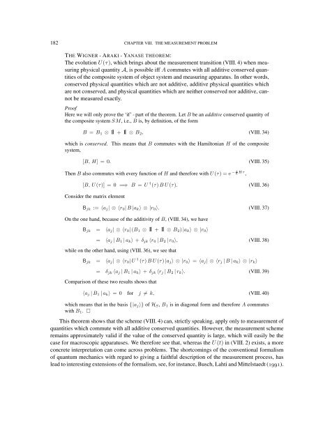 FOUNDATIONS OF QUANTUM MECHANICS