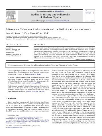 Boltzmann's H-theorem, its discontents, and the birth of statistical ...