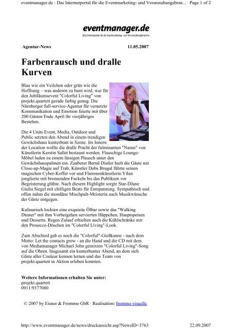 Farbenrausch und dralle Kurven - Projekt Quartett