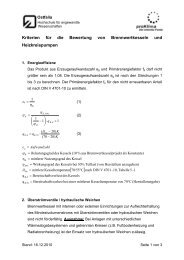 Brennwertkesselliste: Bewertungskriterien - proKlima Hannover