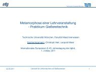 Ziele der Umgestaltung - ProLehre - Technische UniversitÃ¤t MÃ¼nchen