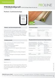 Produktdatenblatt PROBASEprofi PU-M 2,8 Aqua ... - Proline Systems