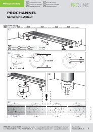 PROCHANNEL Senkrecht-Ablauf - Proline Systems