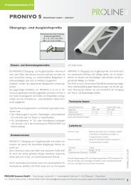 Produktdatenblatt 310 PRONIVO S Aluminium - Proline Systems