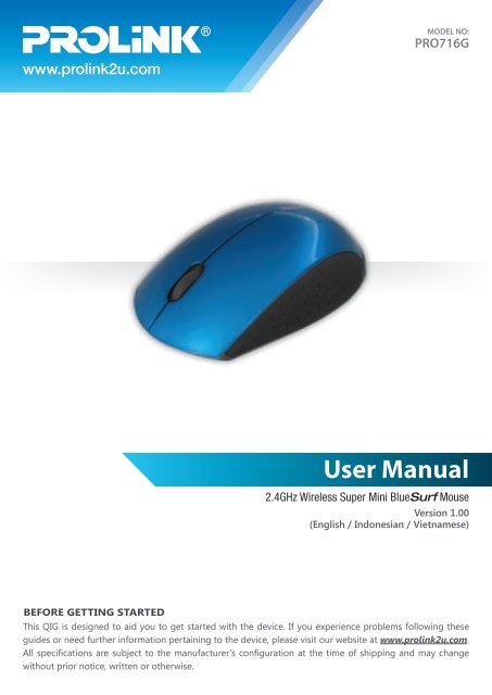 User Manual - PROLiNK