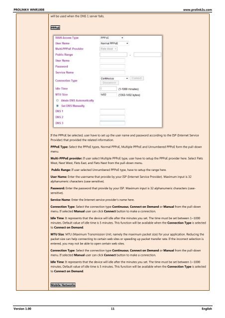 PROLiNK WNR1008 User's Manual