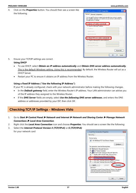 PROLiNK WNR1008 User's Manual