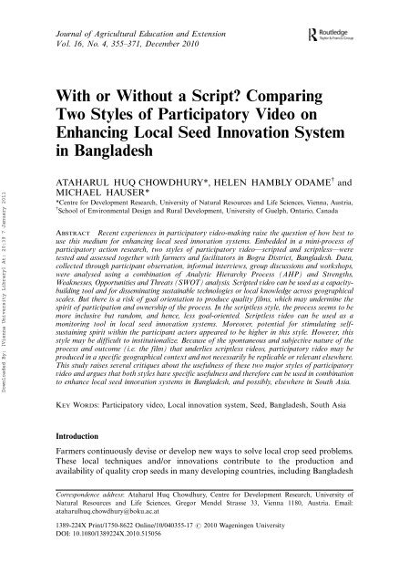Chowdhury et al (2010); PDF file - Prolinnova