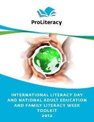 International Literacy Day and National Adult Education - ProLiteracy
