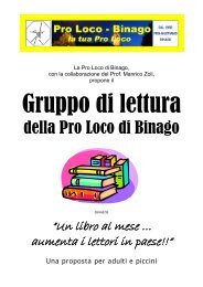 della Pro Loco di Binago - Pro Loco Binago