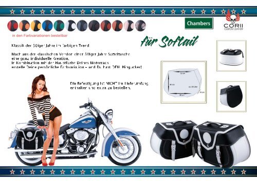 Katalog 2014 CORII - Motorradtaschen aus Leder für Harley Davidson Chopper