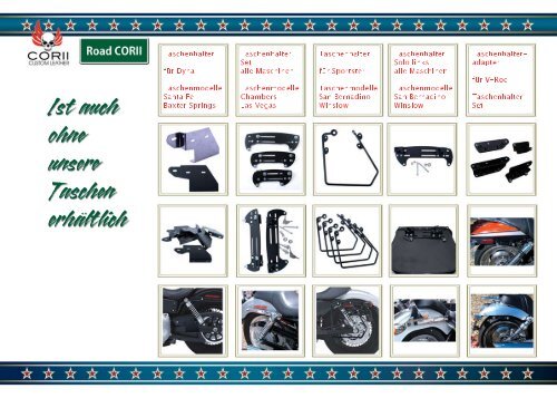 Katalog 2014 CORII - Motorradtaschen aus Leder für Harley Davidson Chopper