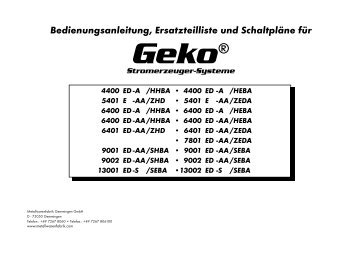 Bedienungsanleitung, Ersatzteilliste und SchaltplÃ¤ne fÃ¼r - Promac