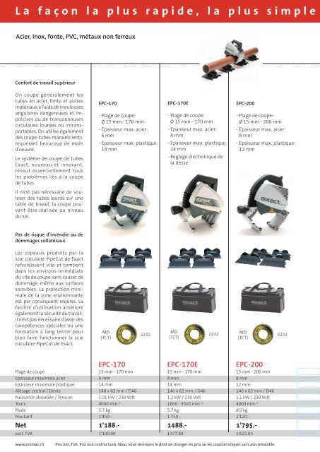 Coupe tubes de qualitÃ© supÃ©rieure - Promac