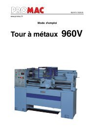 Tour Ã  mÃ©taux 960V - Promac