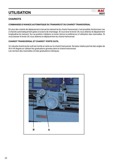 Tour Ã  mÃ©taux 960V - Promac