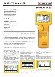 Kabel-TV analyser - PROMAX-10 SE