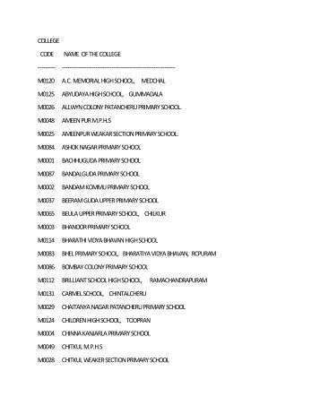 medak dist schools - APSRTC