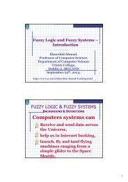 Fuzzy Logic and Fuzzy Systems â Introduction - Trinity College Dublin